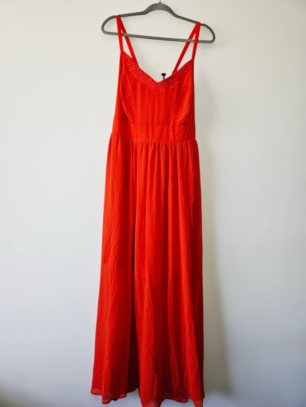 Torrid Floral Trim Cross Strap Maxi Dress Size 2 US 2X Sundress